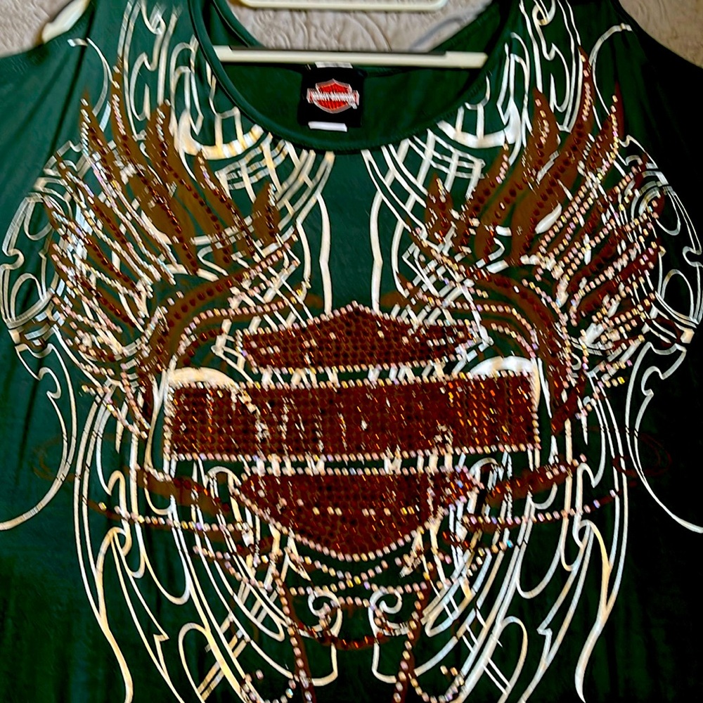 Harley Davidson Cold Shoulder Tunic Top